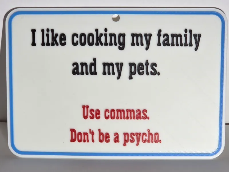 Punctuation Psycho Sign