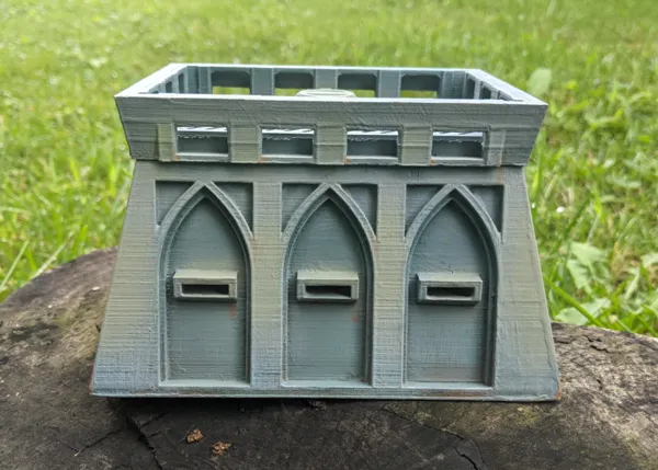 Décor de bunker gothique pour wargame