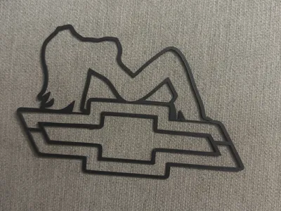 Chevy Bowtie Girl Wallart