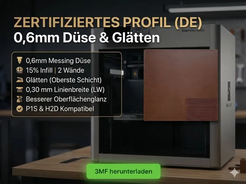Glätten / Bügel mit 0,6er Düse
