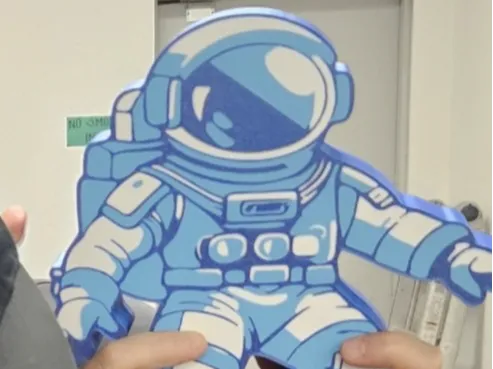 Blue Space Man Light Box