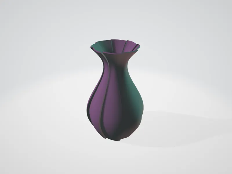 vase effet pliée