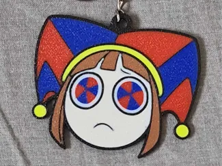Pomni keychain from The Digital Amazing Circus