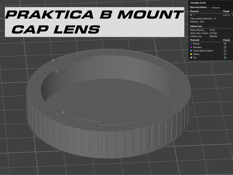 Praktica B (PB) mount cap lens