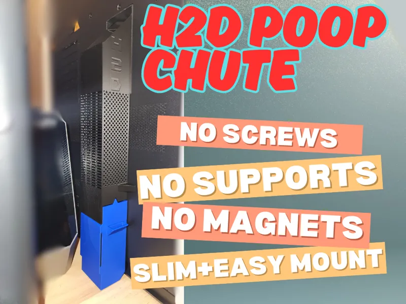 H2D Poop Chute - Slim & Quick Mount