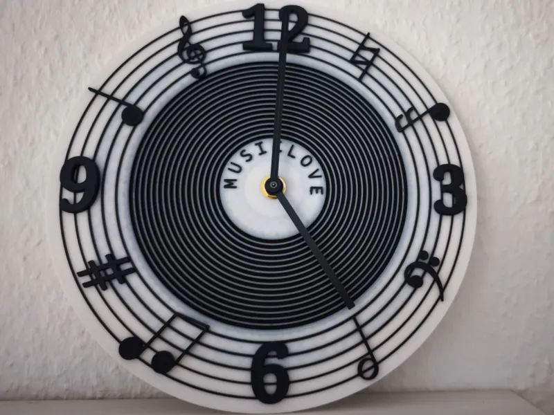 Wanduhr Musikstyle