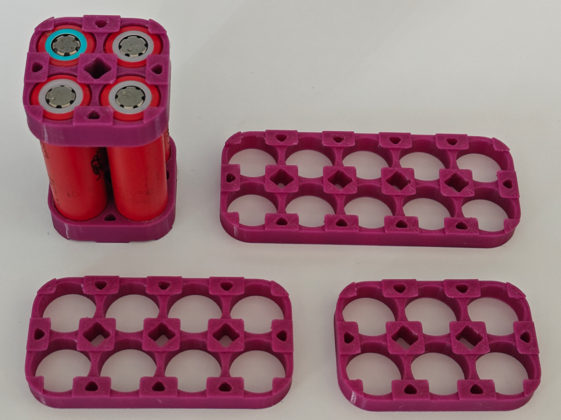 Spot Weld 18650 Battery Holders | 2x Row