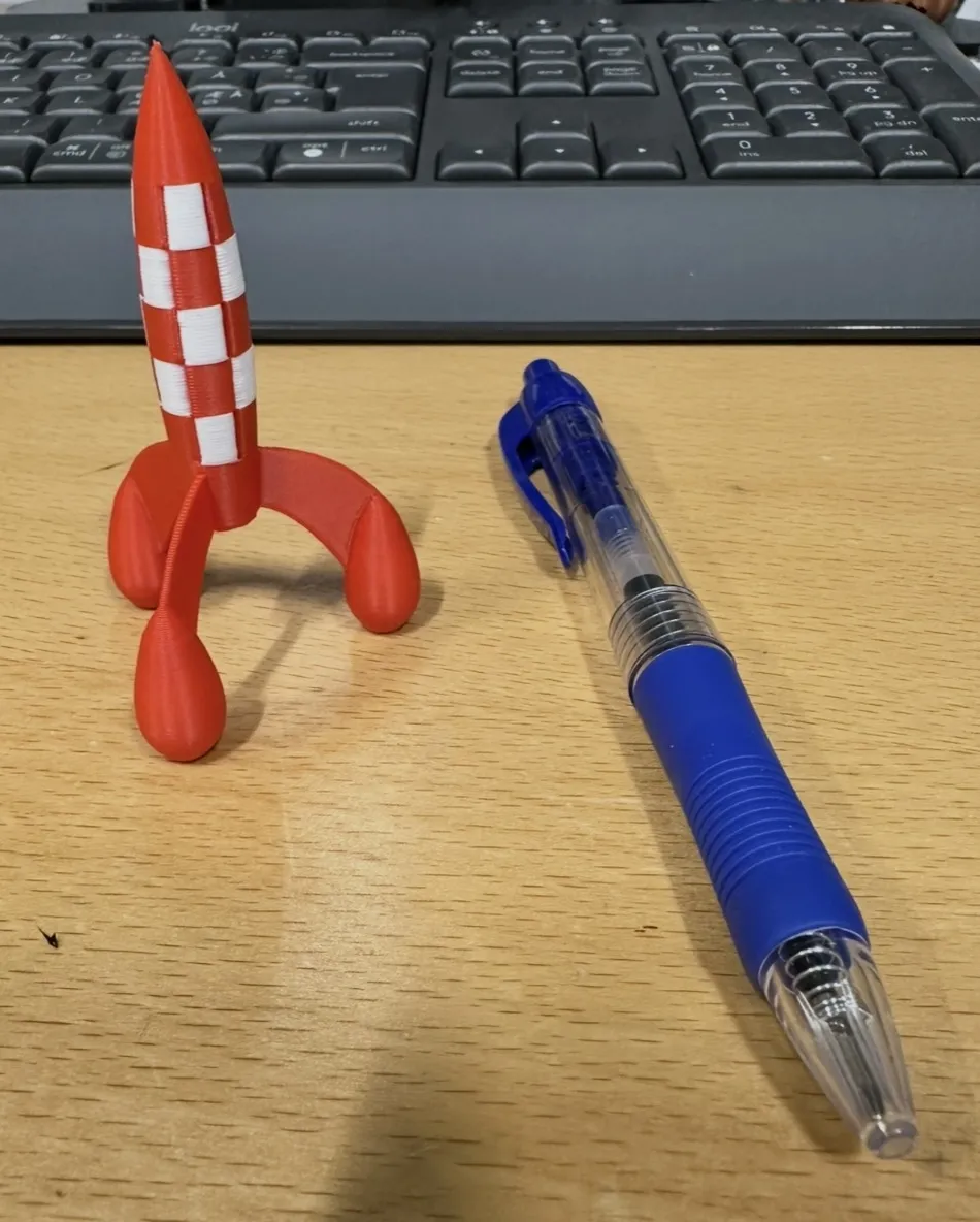 Tintin Moon Rocket – Miniature | 2-Color 3D Print - Free 3D Print Model ...