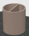 Two-compartment toothbrush holder