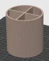 Four-compartment toothbrush holder