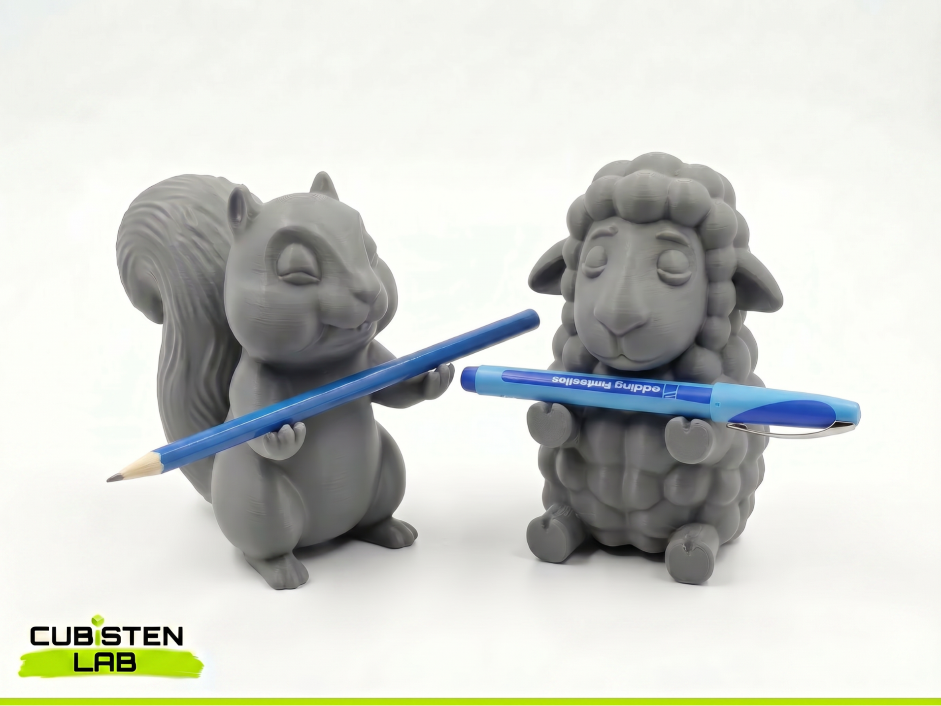 Animal Pen Holder – Squirrel & Sheep Pencil Stand