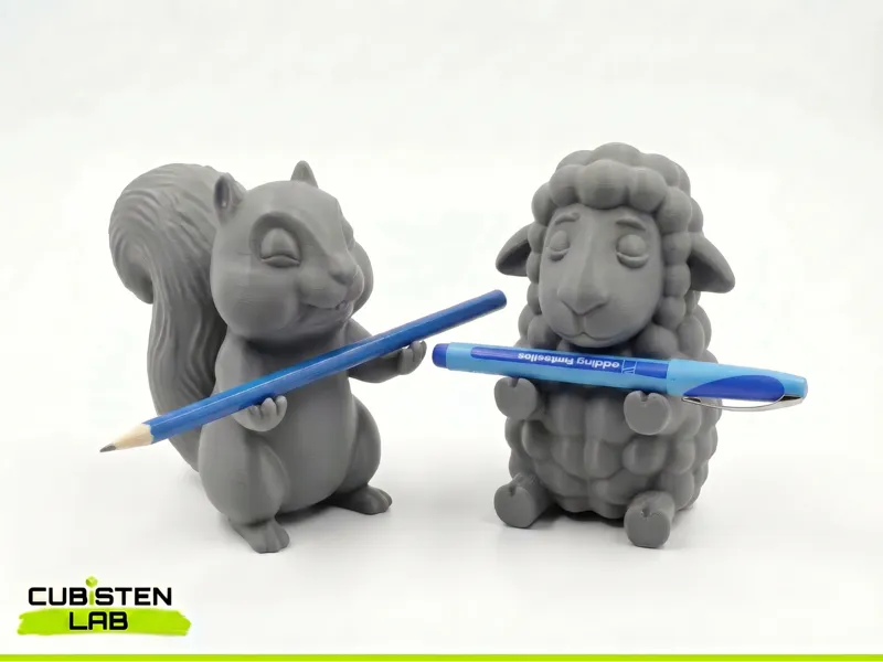 Animal Pen Holder – Squirrel & Sheep Pencil Stand