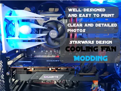 Modding Gaming PC Cooling Fan Cover Star Wars