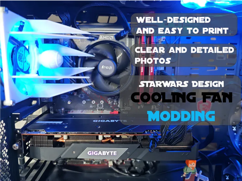 Modding Gaming PC Cooling Fan Cover Star Wars