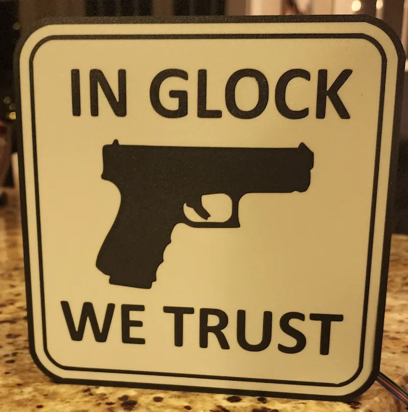In Glock We Trust Light Box