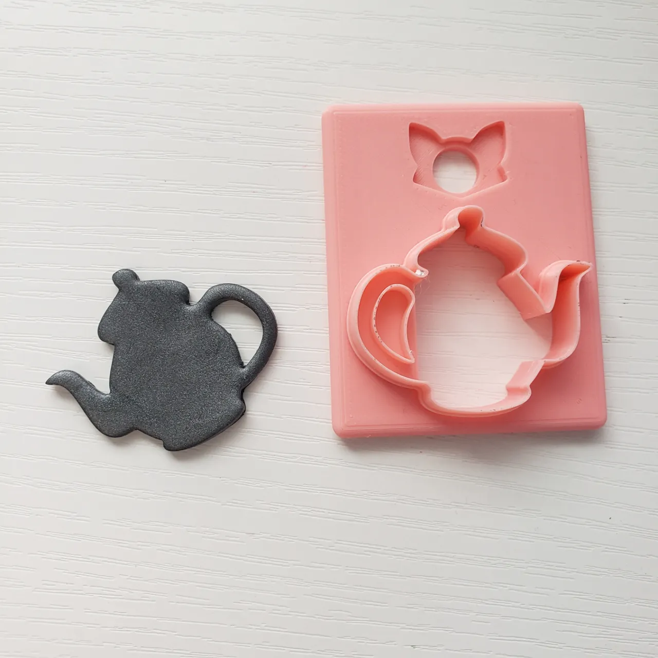 Tea Pot Polymer Clay Earring Cutter view 3