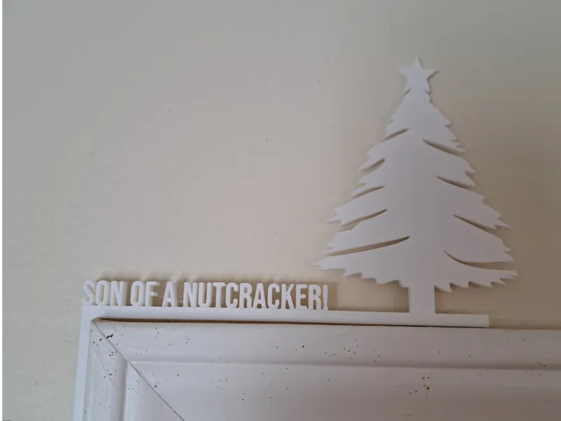 Funny Christmas Door Corner Decor 