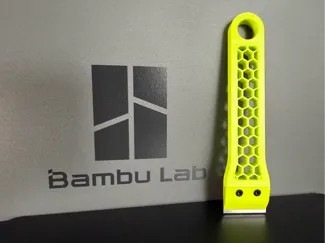 Hex Bed Scraper - No logo + Bambu compatible