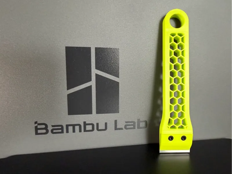 Hex Bed Scraper - No logo + Bambu compatible