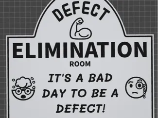 defect elimination sign