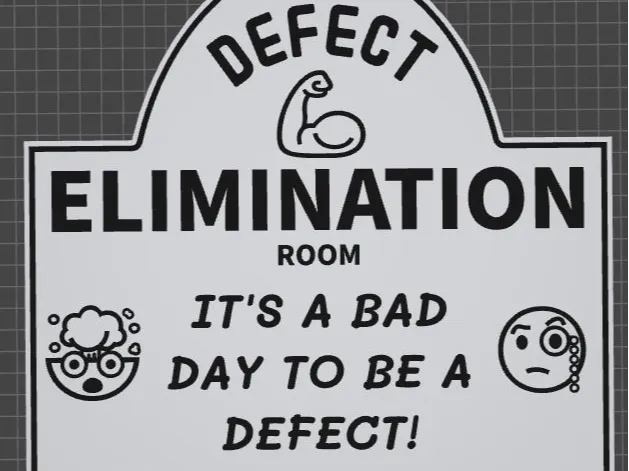 defect elimination sign