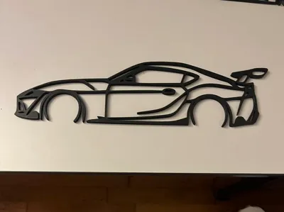 Supra silhouette wall art with spoiler
