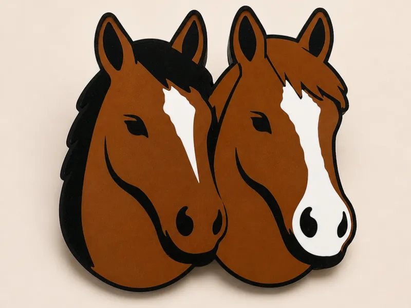 Minimalist Double Horse Lightbox