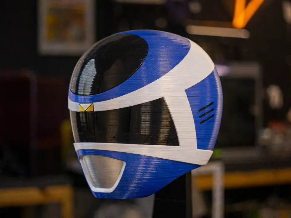Power Rangers in Space Blue Ranger Helmet AMS - Free 3D Print Model ...