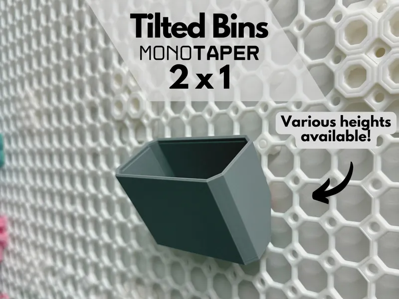 Tilted Bins MonoTaper - 2x1 (various heights)