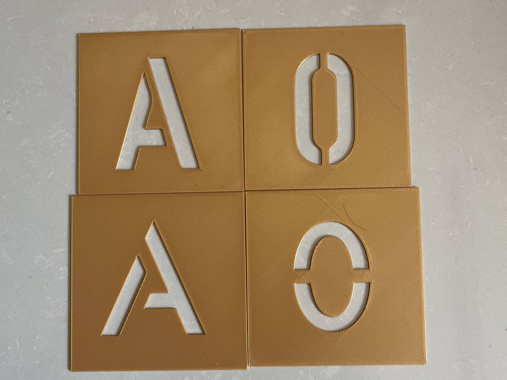 双字体字母+数字喷漆模板（DIN&现代极简式）——适合木工、DIY、喷涂等