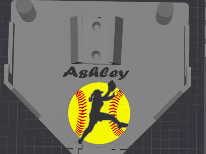 Dugout Organizer Softball Player Name NO BAT HOLE