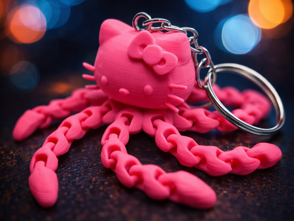 flexibler Oktopus Kitty Schlüsselanhänger Fidget