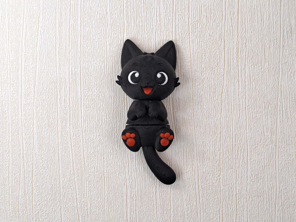 Miniatura 2 do modelo 3D Flexi Cute Cat - Keychain 