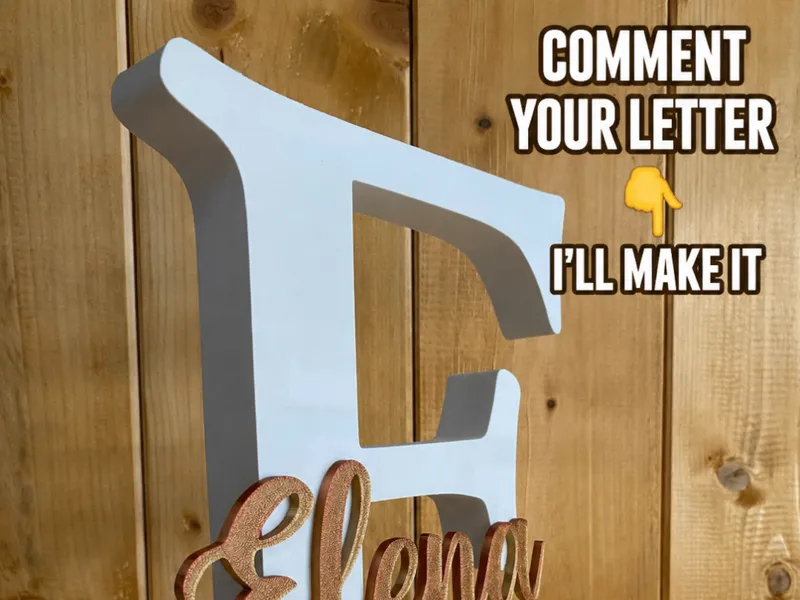 Need a name or Letter?  Comment & I’ll Make It