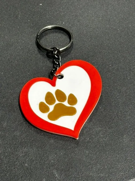 Paw Heart Keychain