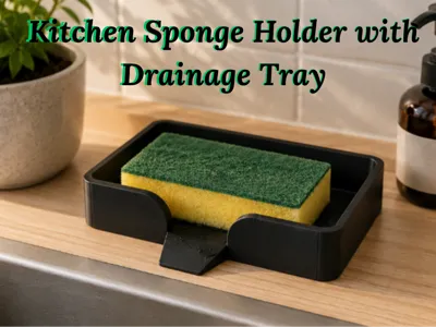Kitchen Sponge Holder with Drain Tray