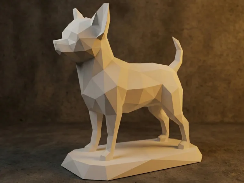 Cute Dog Low Poly 