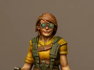 Zombicide miniature - Mechanical Girl
