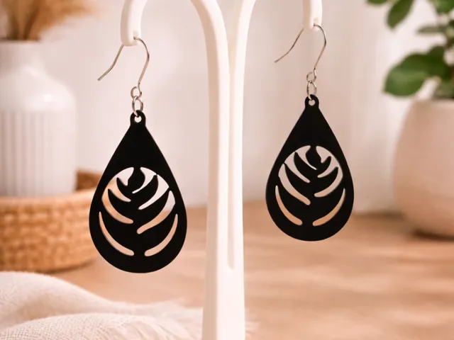 Leaf Teardrop Earrings