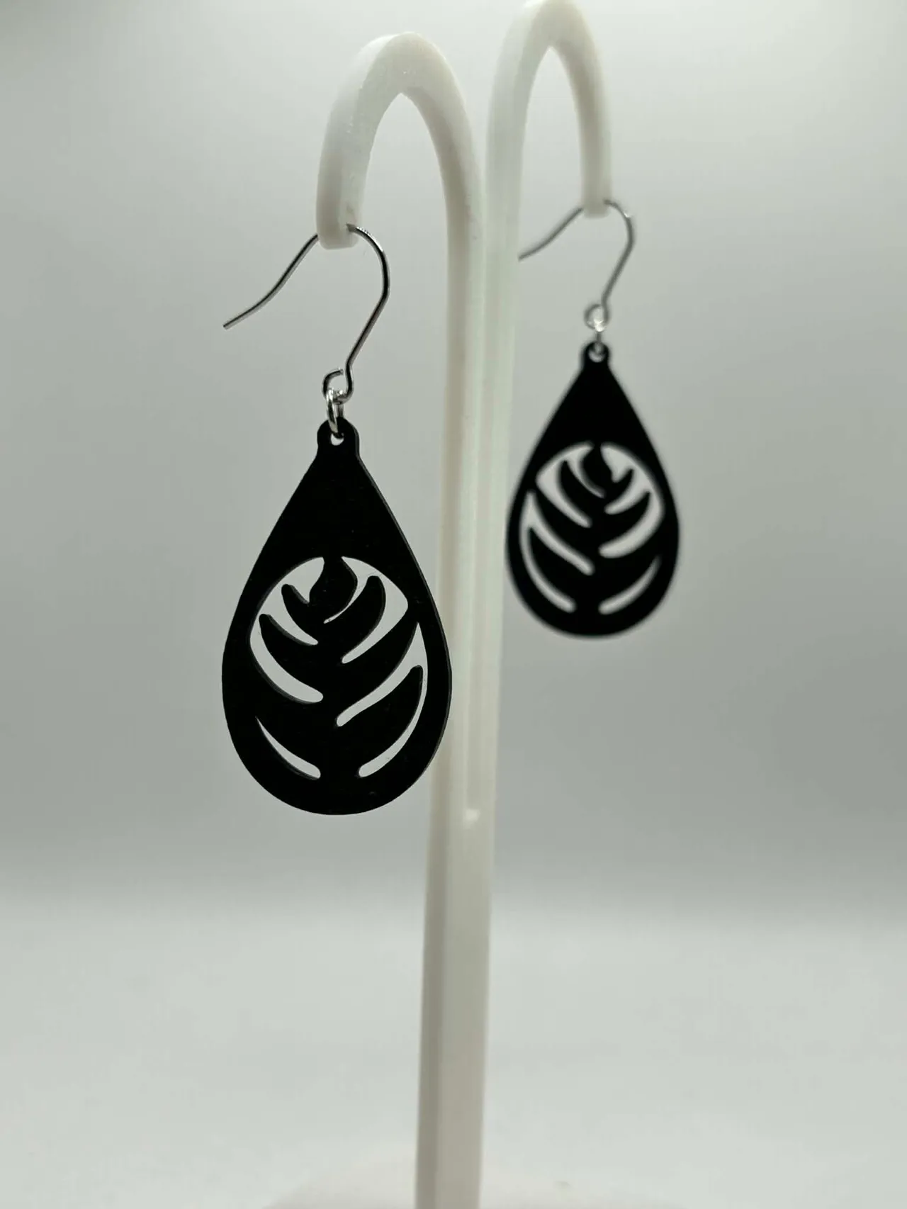 Leaf Teardrop Earrings view 3