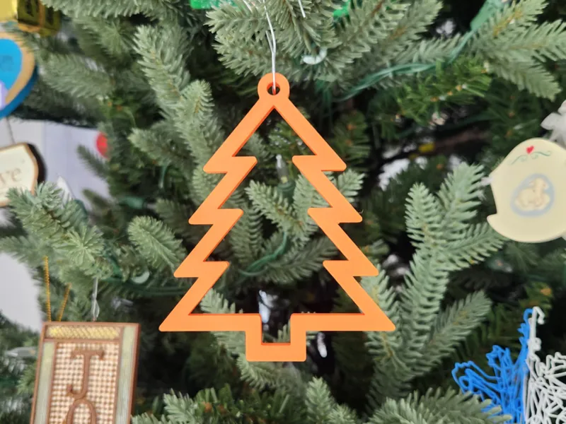 Christmas Tree 2D Outline Ornament