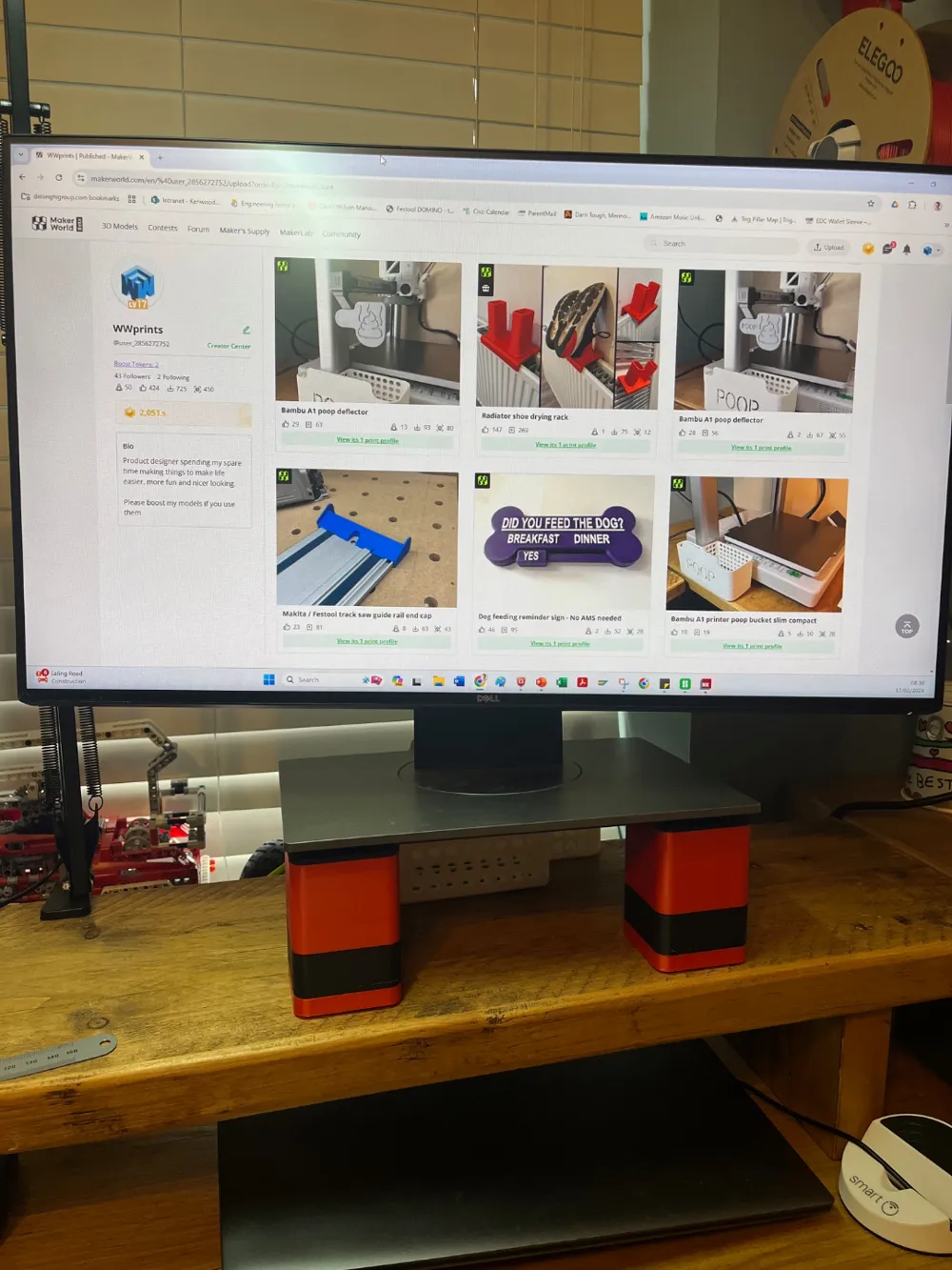 Stacking modular monitor risers. 25mm to infinity by WWprints ...