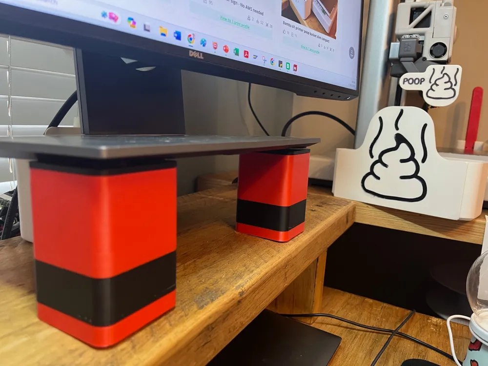 Stacking modular monitor risers. 25mm to infinity by WWprints ...
