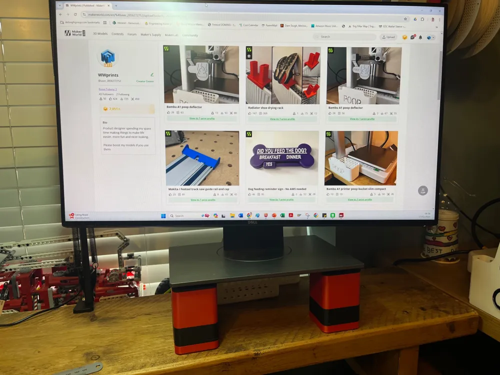 Stacking modular monitor risers. 25mm to infinity by WWprints ...