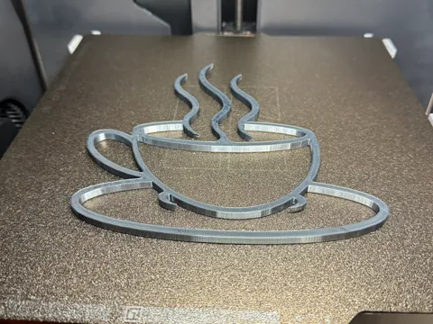 Cuadro decorativo en 3D: Coffee w/ Steam Wall Art — referencia de MakerWorld