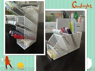 创意蜂窝超省料笔筒笔架 斜插式笔筒办公室学生收纳盒笔桶多功能大容量桌面笔盒