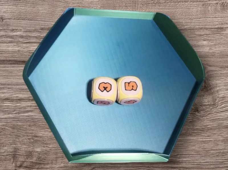 Hexagon dice tray