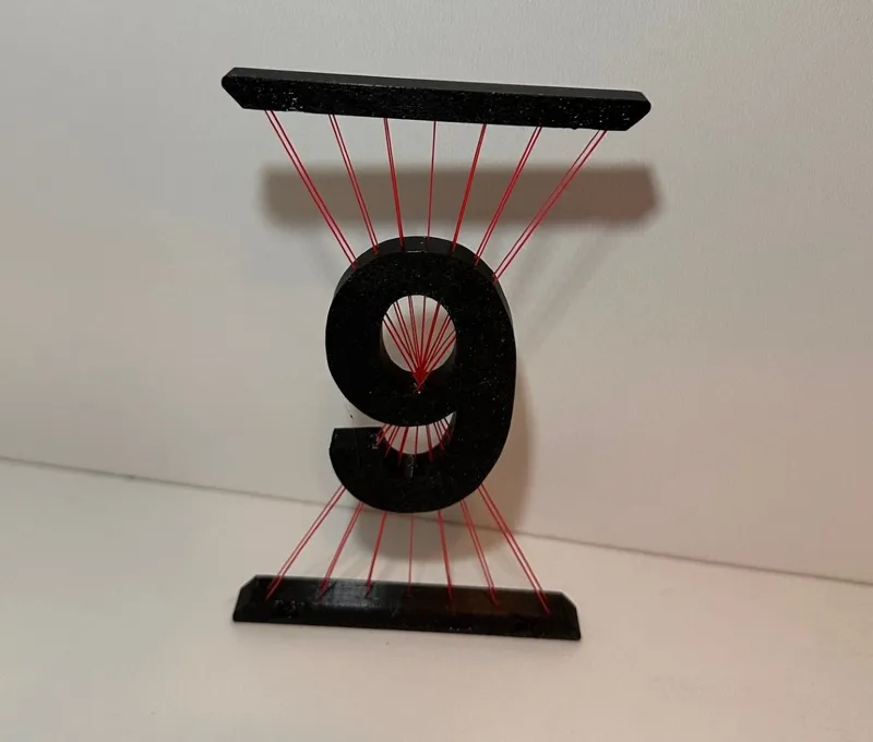 suspended numbers schwebende Zahlen