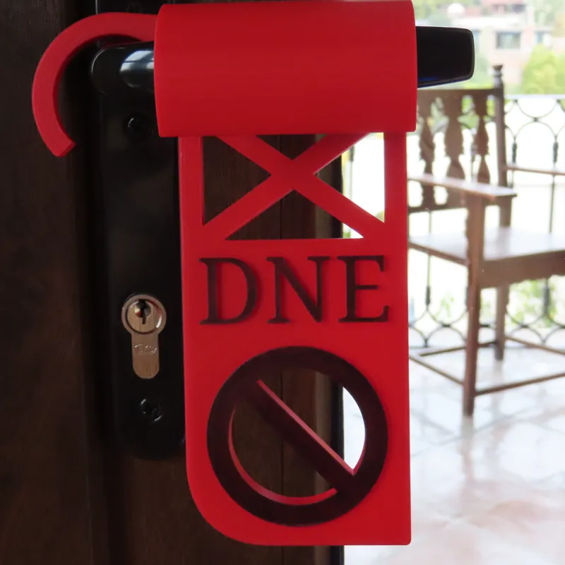 Access Preventing Door Sign with Safety Shield