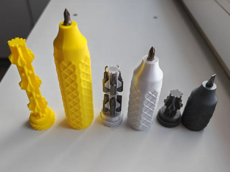 Screwdriver with bit storage